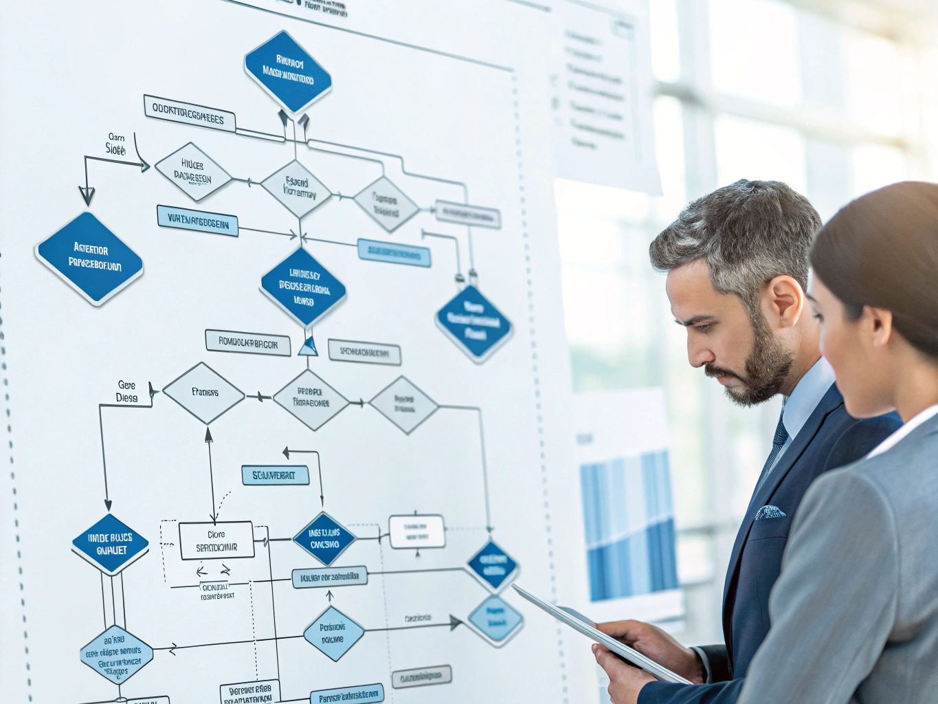 Business automation workflow diagram